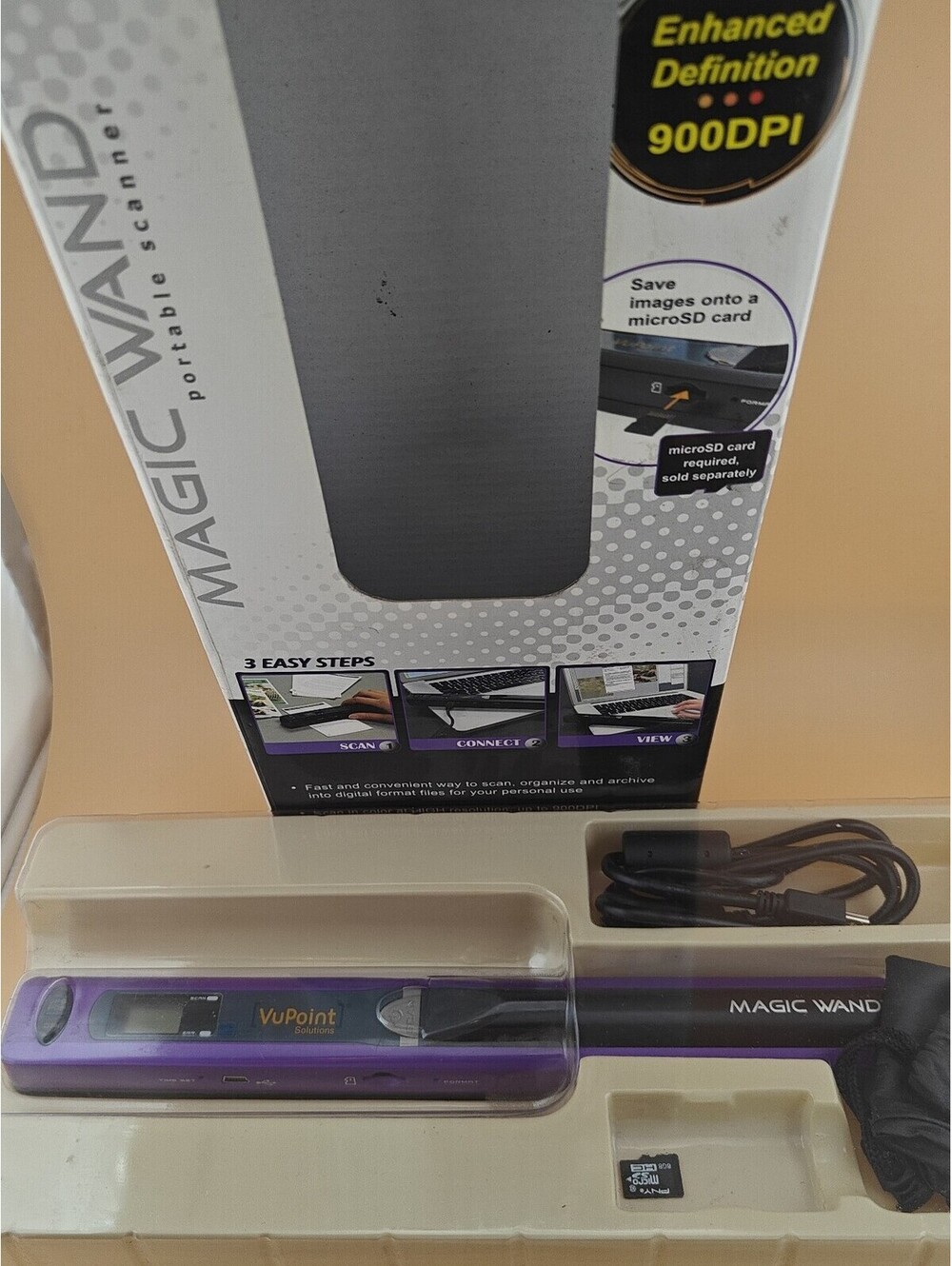 VuPoint Magic Wand PDS-ST415PU Handheld Scanner Purple New in Box